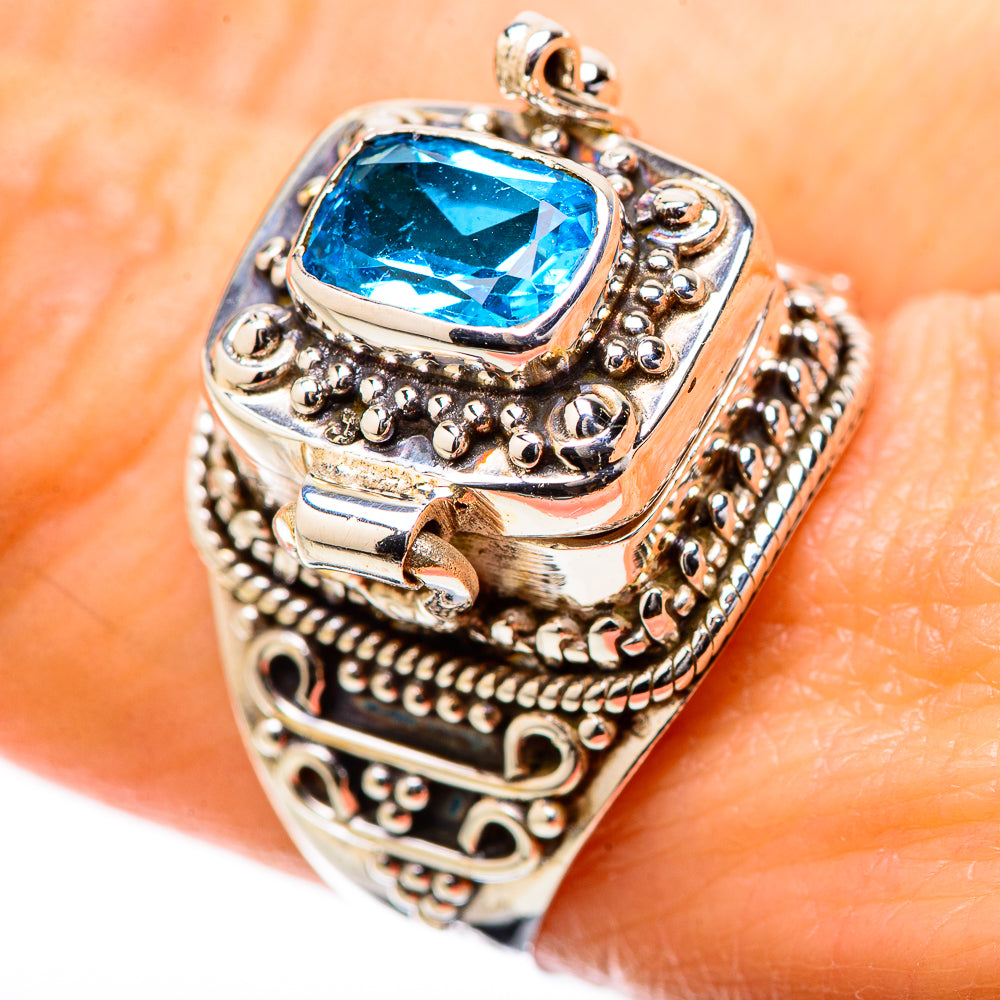 Swiss Blue Topaz Rings handcrafted by Ana Silver Co - RING131345