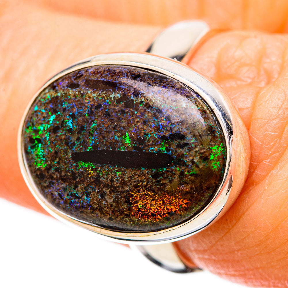 Andamooka Opal Rings handcrafted by Ana Silver Co - RING131353
