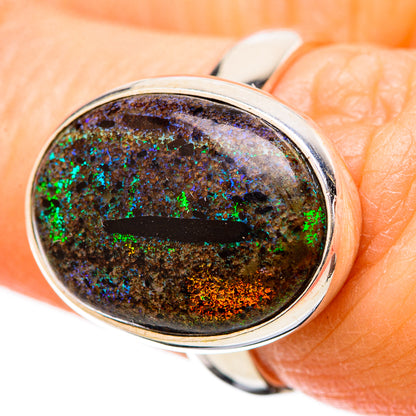 Andamooka Opal Rings handcrafted by Ana Silver Co - RING131353