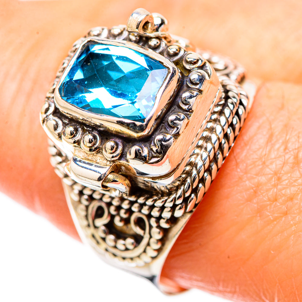 Swiss Blue Topaz Rings handcrafted by Ana Silver Co - RING131357