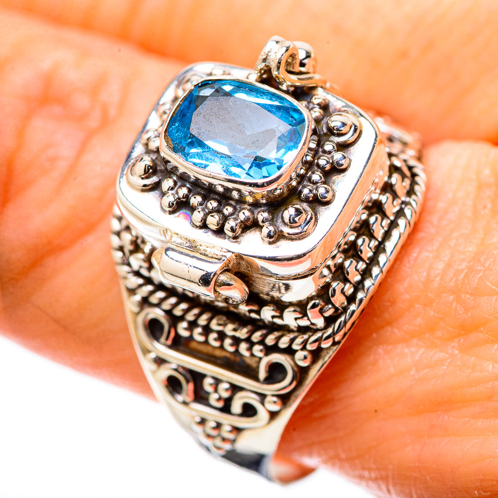 Swiss Blue Topaz Rings handcrafted by Ana Silver Co - RING131358