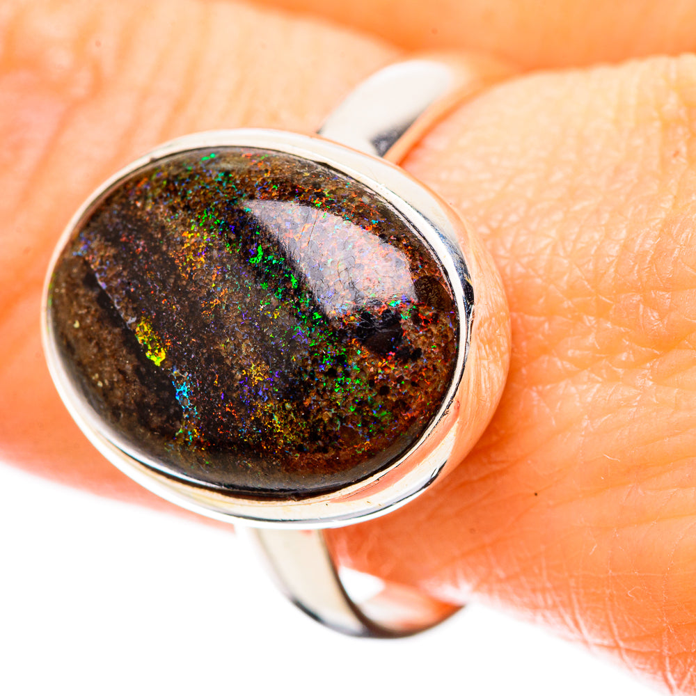 Andamooka Opal Rings handcrafted by Ana Silver Co - RING131370