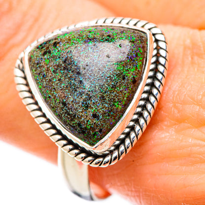 Andamooka Opal Rings handcrafted by Ana Silver Co - RING131378