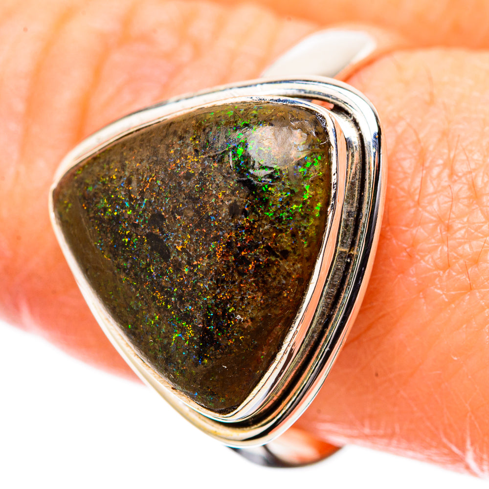 Andamooka Opal Rings handcrafted by Ana Silver Co - RING131379