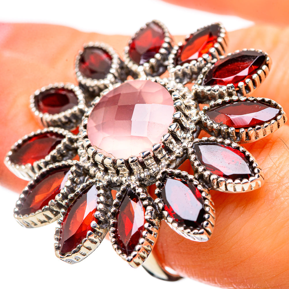Rose Quartz Rings handcrafted by Ana Silver Co - RING131391
