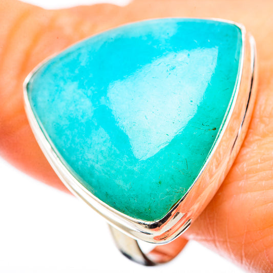 Peruvian Amazonite Rings handcrafted by Ana Silver Co - RING131395