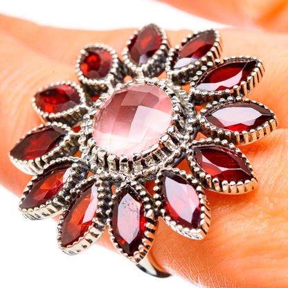 Rose Quartz Rings handcrafted by Ana Silver Co - RING131407