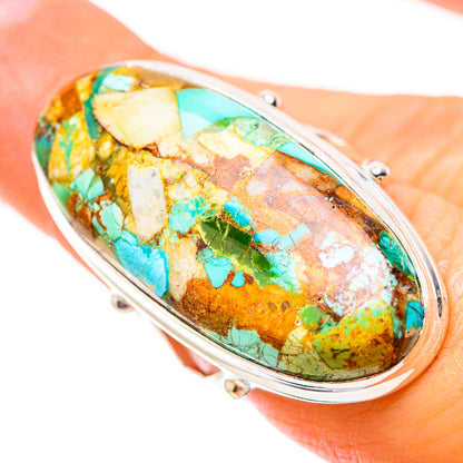 Kingman Mohave Turquoise Rings handcrafted by Ana Silver Co - RING131409