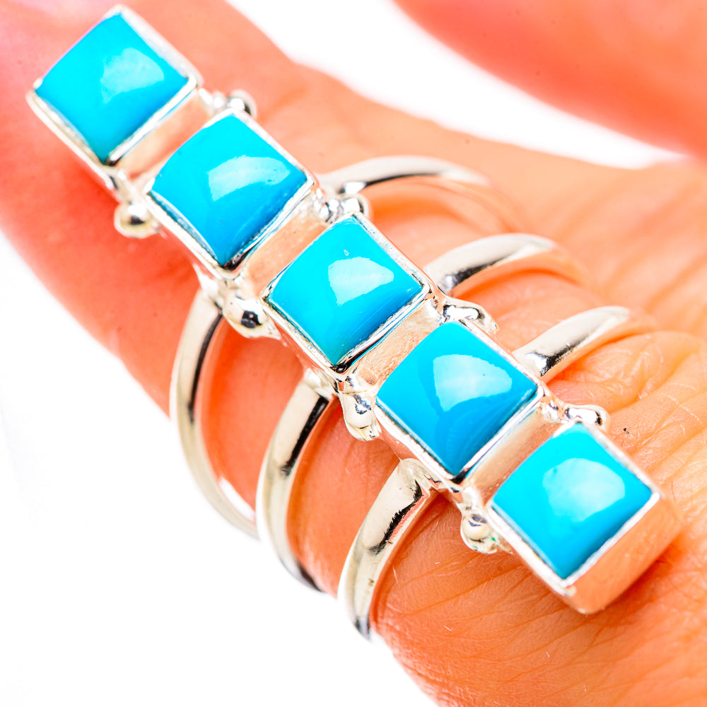 Sleeping Beauty Turquoise Rings handcrafted by Ana Silver Co - RING131412