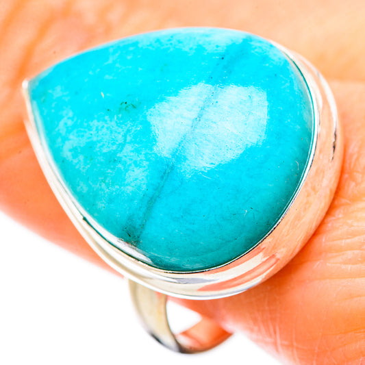 Peruvian Amazonite Rings handcrafted by Ana Silver Co - RING131430