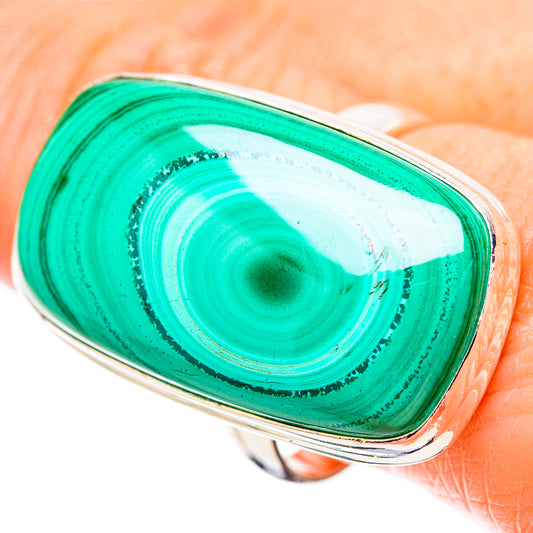 Malachite Rings handcrafted by Ana Silver Co - RING131431