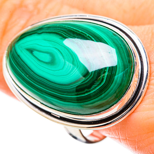 Malachite Rings handcrafted by Ana Silver Co - RING131432