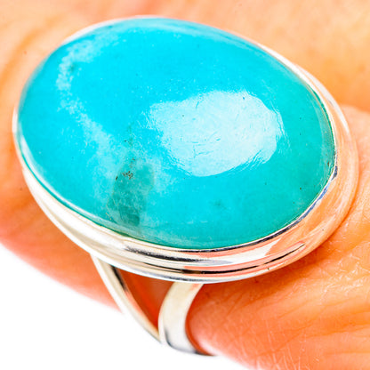 Peruvian Amazonite Rings handcrafted by Ana Silver Co - RING131446