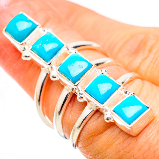 Sleeping Beauty Turquoise Rings handcrafted by Ana Silver Co - RING131454