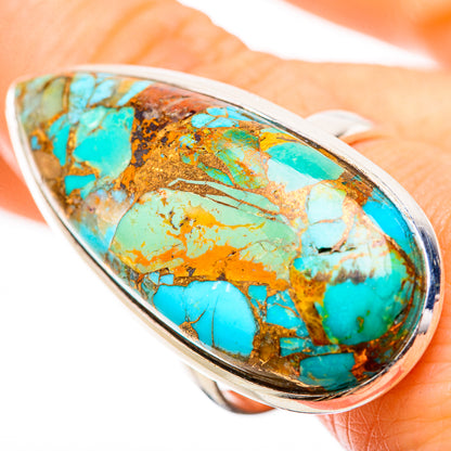 Kingman Mohave Turquoise Rings handcrafted by Ana Silver Co - RING131457