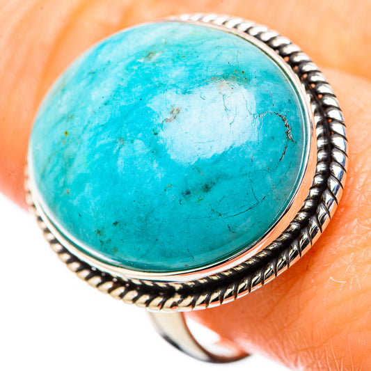 Peruvian Amazonite Rings handcrafted by Ana Silver Co - RING131467