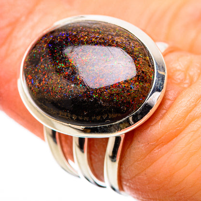 Andamooka Opal Rings handcrafted by Ana Silver Co - RING131474