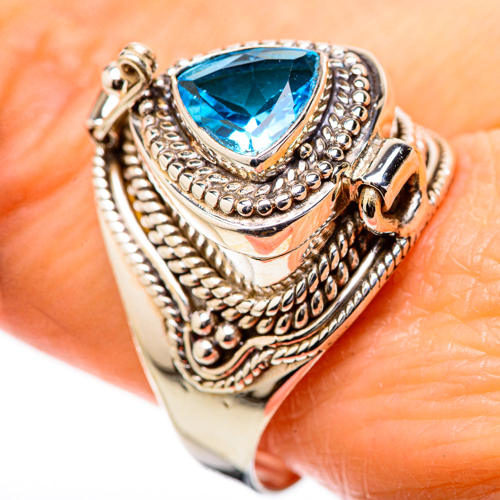 Swiss Blue Topaz Rings handcrafted by Ana Silver Co - RING131481