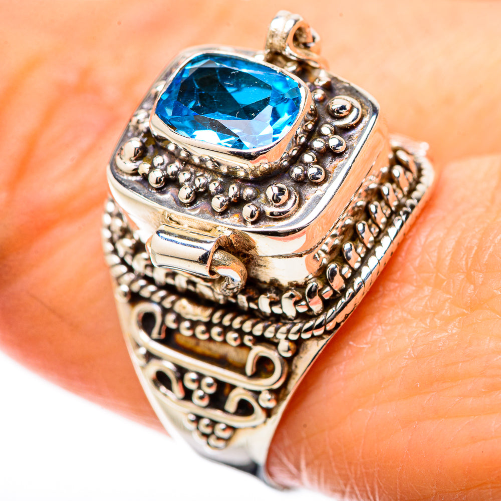 Swiss Blue Topaz Rings handcrafted by Ana Silver Co - RING131482