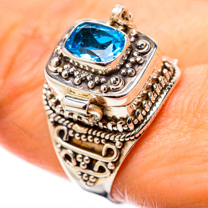 Swiss Blue Topaz Rings handcrafted by Ana Silver Co - RING131482