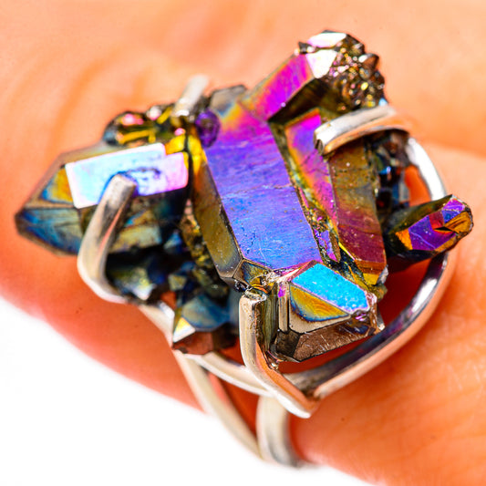 Titanium Sunshine Druzy Rings handcrafted by Ana Silver Co - RING131487