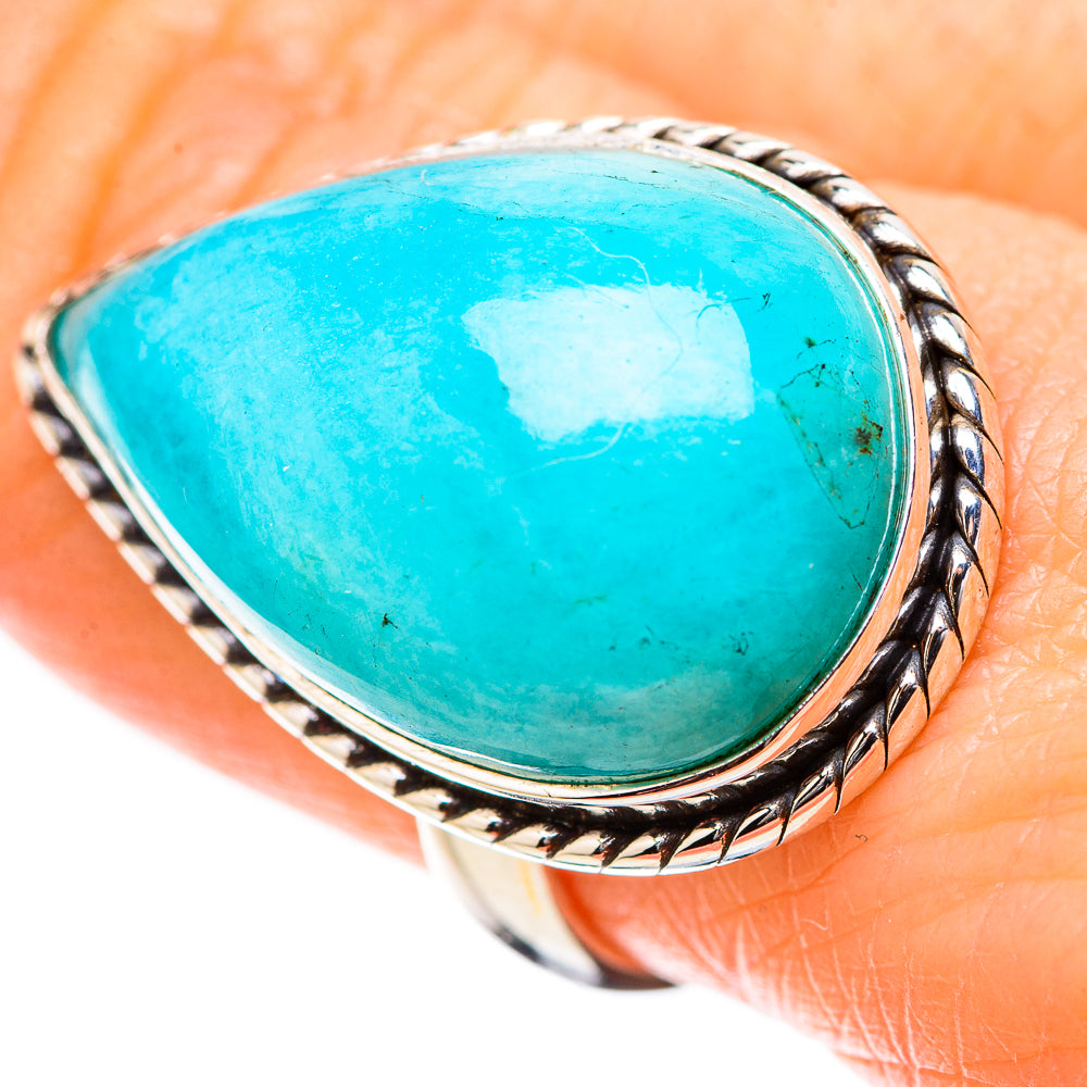 Peruvian Amazonite Rings handcrafted by Ana Silver Co - RING131492