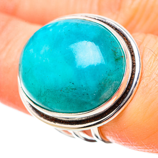 Peruvian Amazonite Rings handcrafted by Ana Silver Co - RING131493