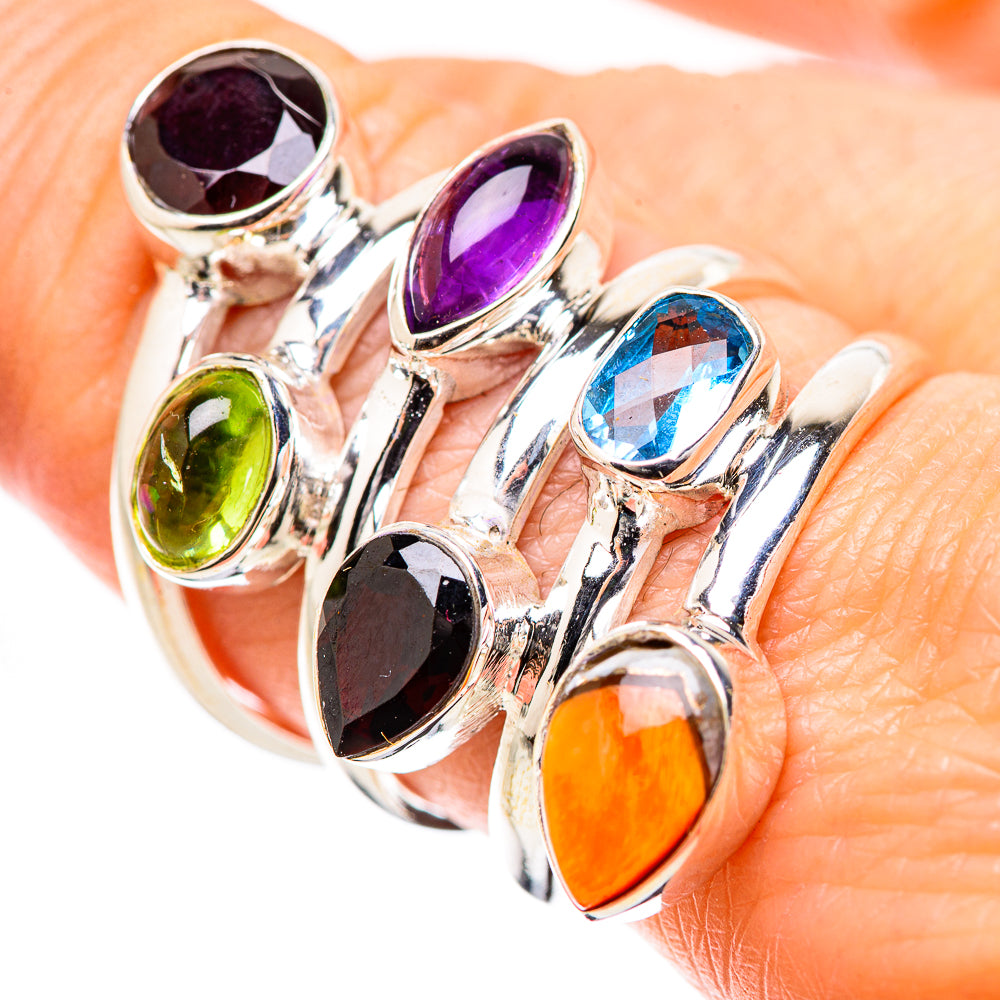 Garnet Rings handcrafted by Ana Silver Co - RING131500