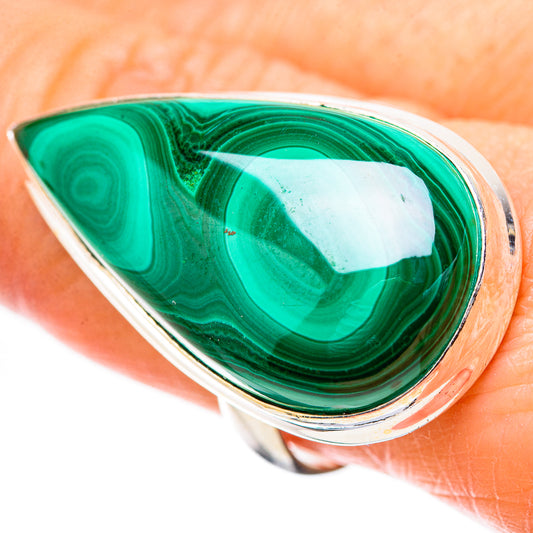Malachite Rings handcrafted by Ana Silver Co - RING131511