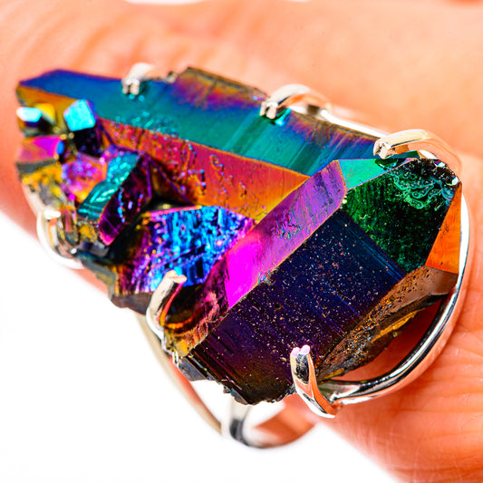 Titanium Sunshine Druzy Rings handcrafted by Ana Silver Co - RING131520