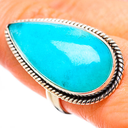 Peruvian Amazonite Rings handcrafted by Ana Silver Co - RING131530