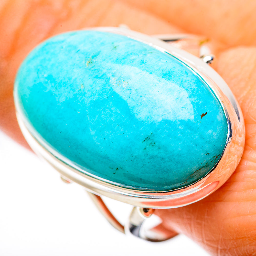 Peruvian Amazonite Rings handcrafted by Ana Silver Co - RING131532