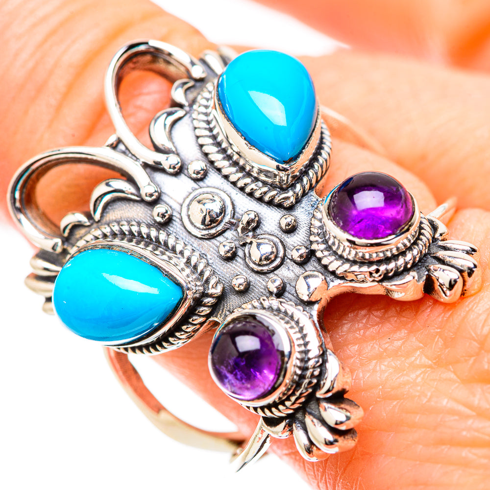 Sleeping Beauty Turquoise Rings handcrafted by Ana Silver Co - RING131545