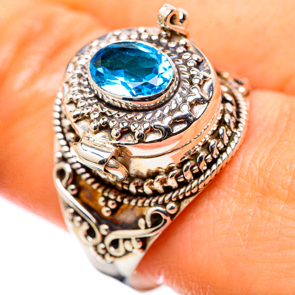 Swiss Blue Topaz Rings handcrafted by Ana Silver Co - RING131546