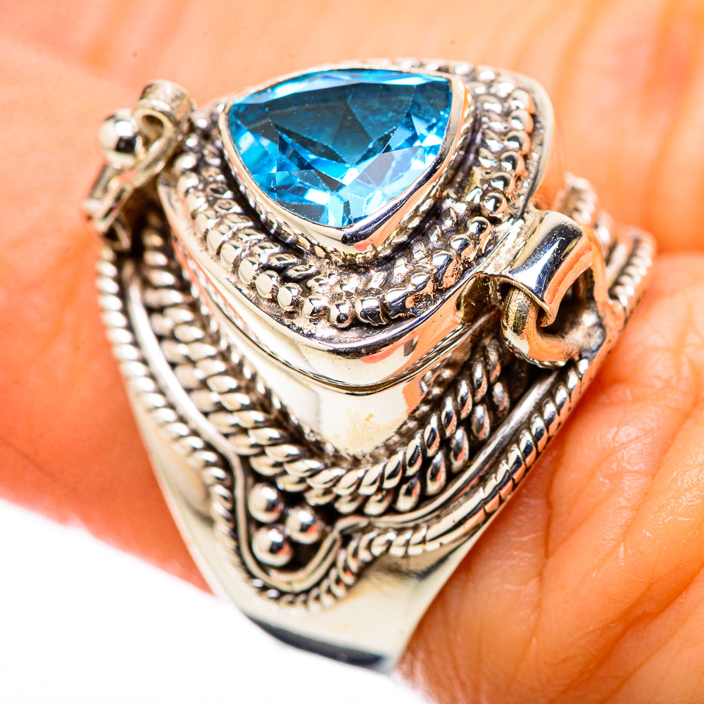 Swiss Blue Topaz Rings handcrafted by Ana Silver Co - RING131548