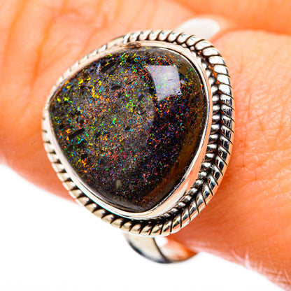 Andamooka Opal Rings handcrafted by Ana Silver Co - RING131557