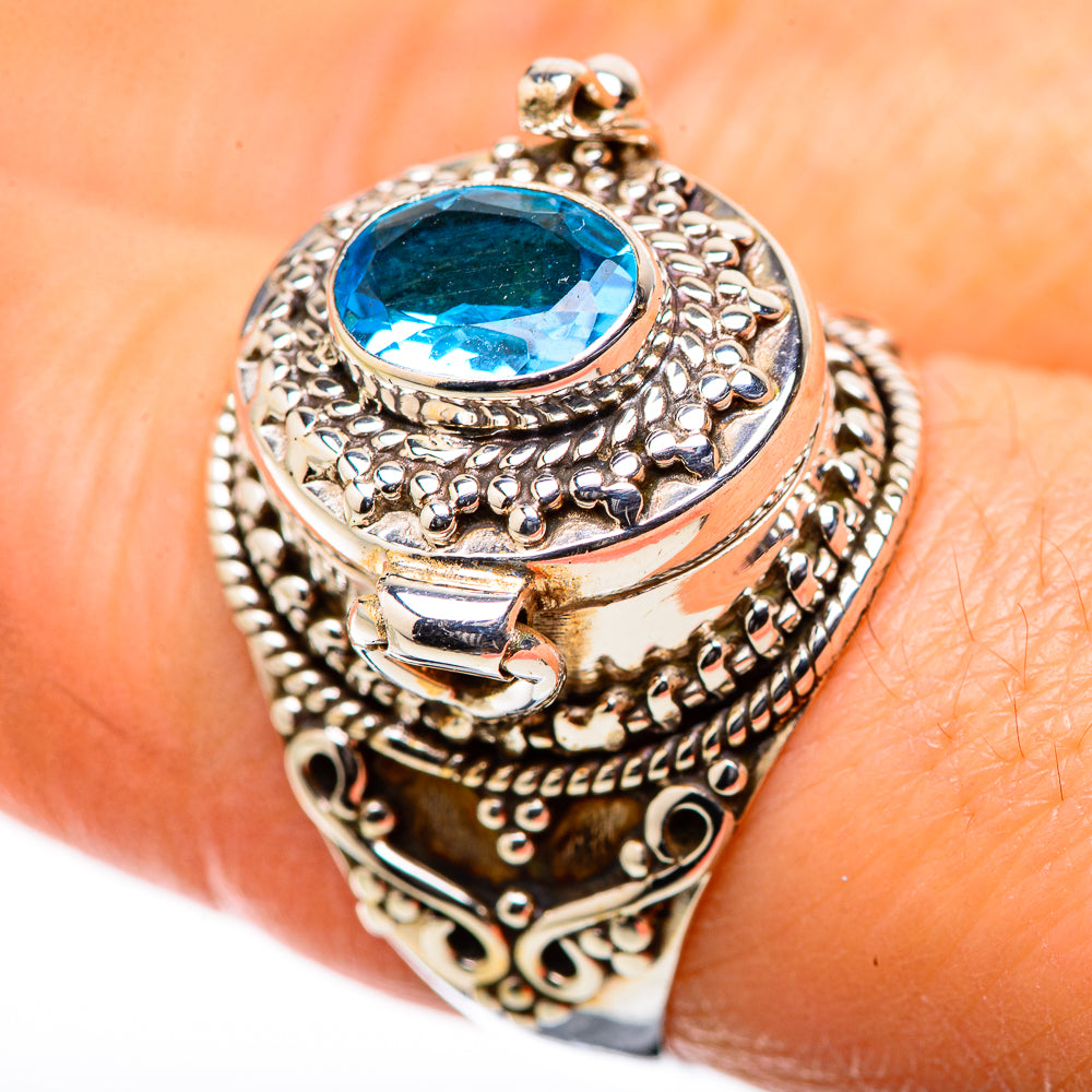 Swiss Blue Topaz Rings handcrafted by Ana Silver Co - RING131561