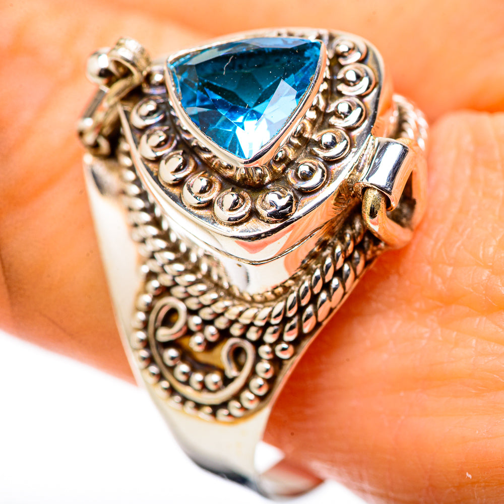 Swiss Blue Topaz Rings handcrafted by Ana Silver Co - RING131562