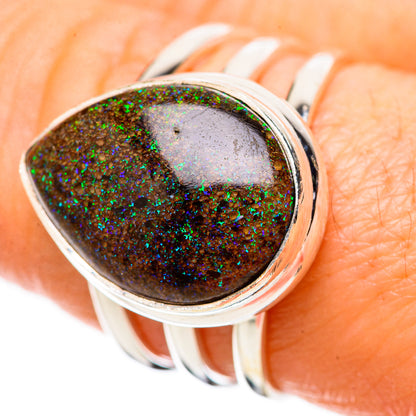 Andamooka Opal Rings handcrafted by Ana Silver Co - RING131572