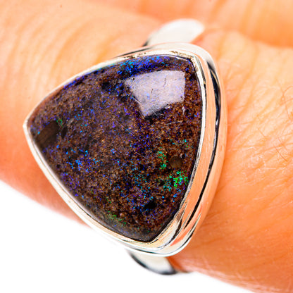Andamooka Opal Rings handcrafted by Ana Silver Co - RING131573