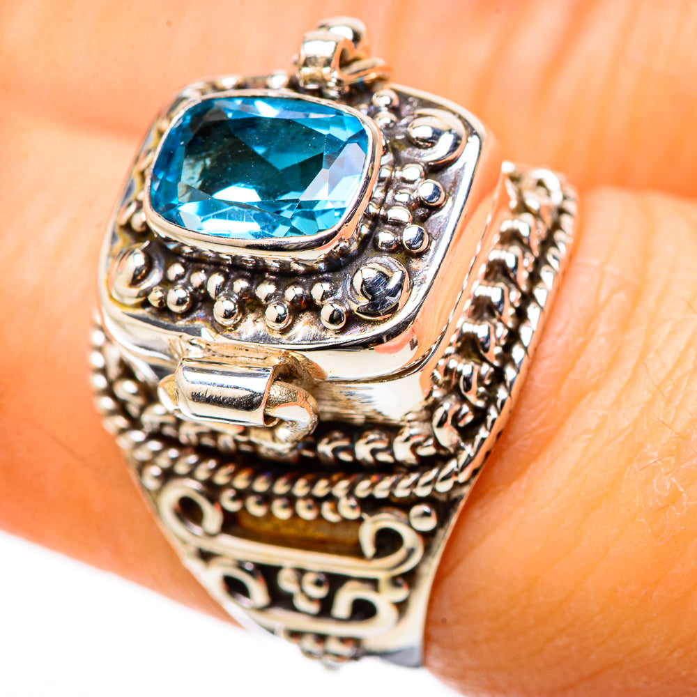 Swiss Blue Topaz Rings handcrafted by Ana Silver Co - RING131575