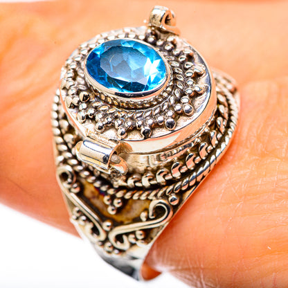 Swiss Blue Topaz Rings handcrafted by Ana Silver Co - RING131577