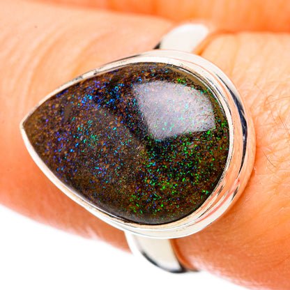 Andamooka Opal Rings handcrafted by Ana Silver Co - RING131586