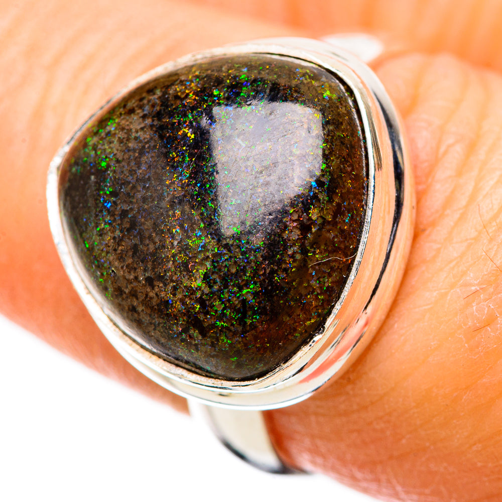Andamooka Opal Rings handcrafted by Ana Silver Co - RING131588
