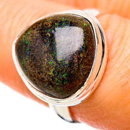 Andamooka Opal Rings handcrafted by Ana Silver Co - RING131588