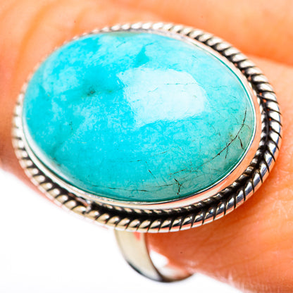 Peruvian Amazonite Rings handcrafted by Ana Silver Co - RING131589