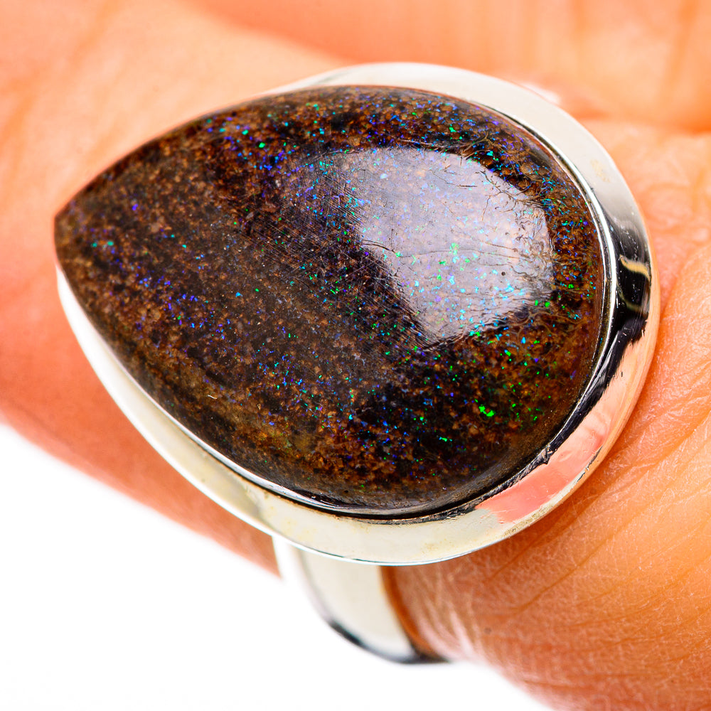 Andamooka Opal Rings handcrafted by Ana Silver Co - RING131599