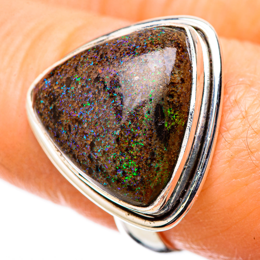 Andamooka Opal Rings handcrafted by Ana Silver Co - RING131600