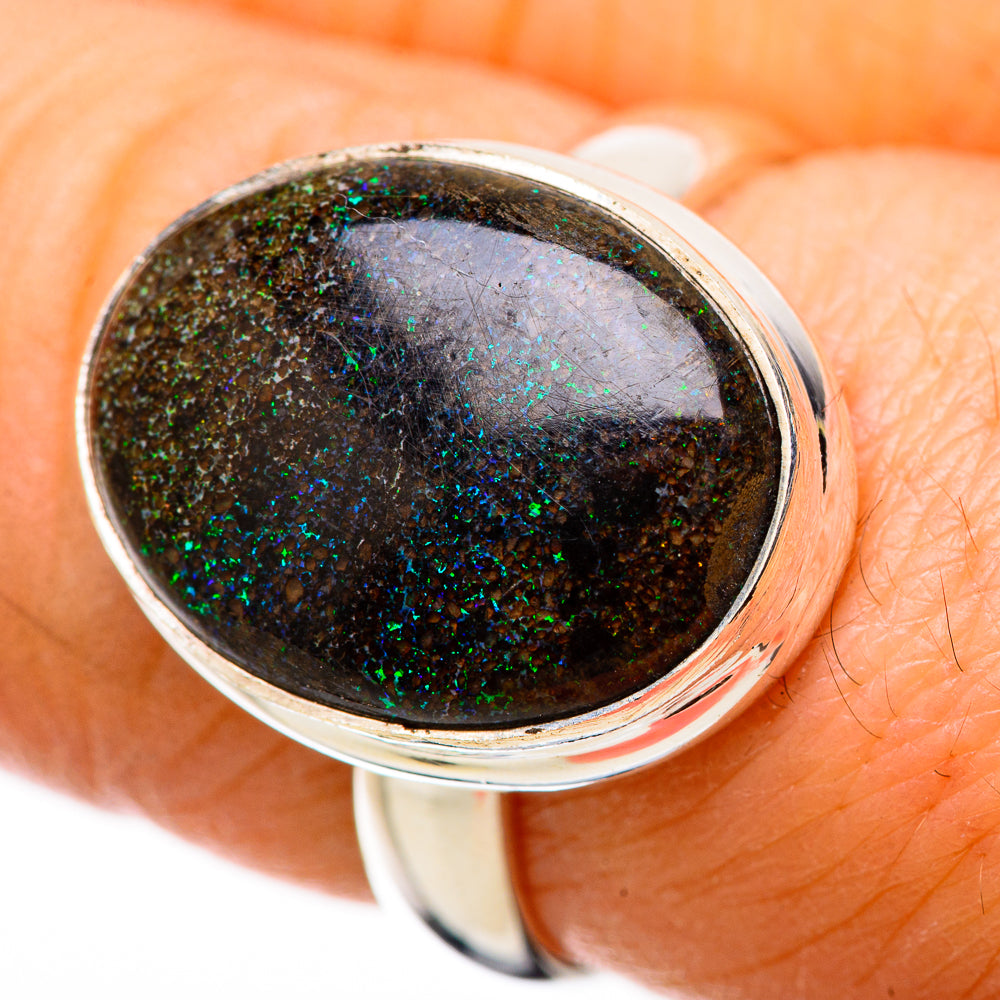 Andamooka Opal Rings handcrafted by Ana Silver Co - RING131601