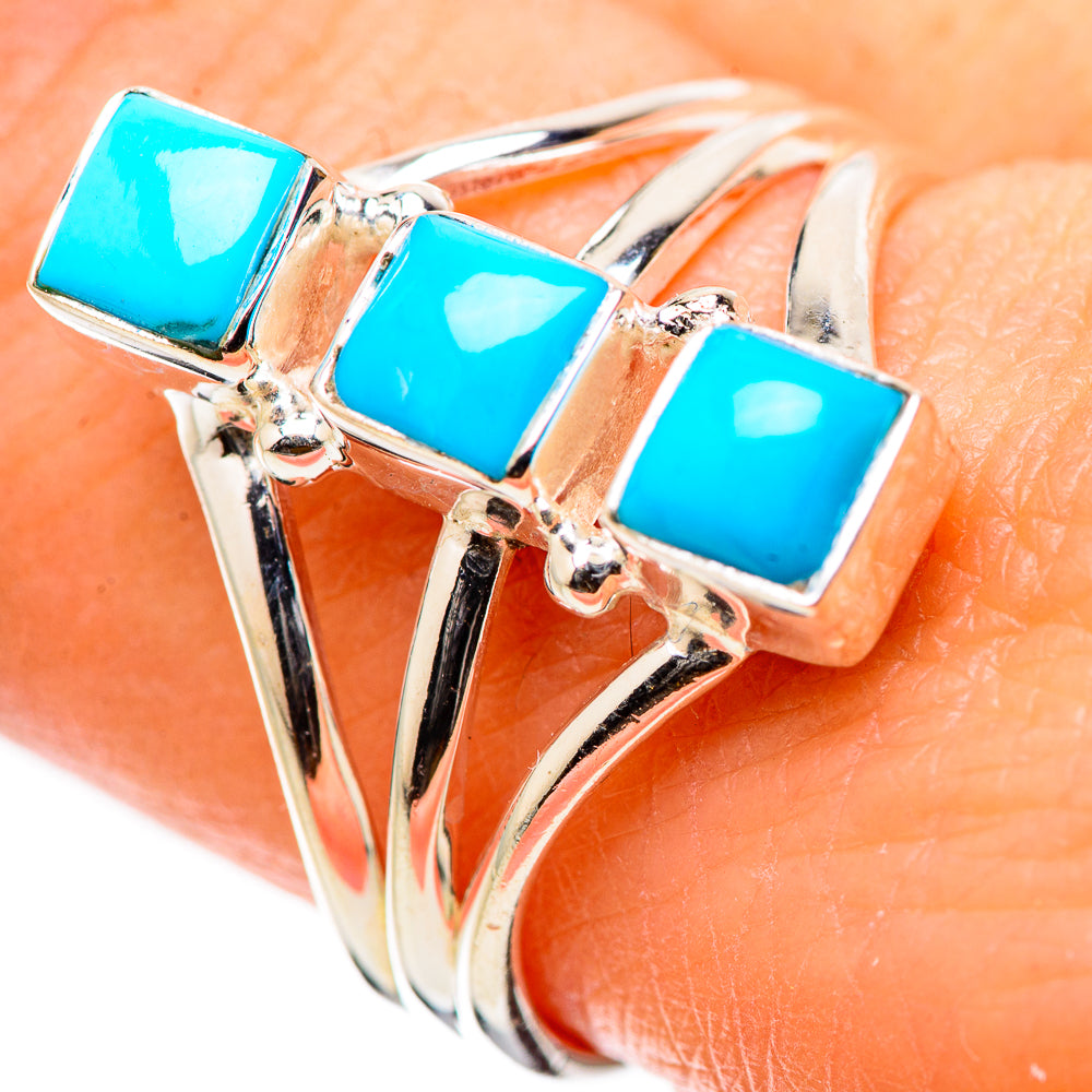 Sleeping Beauty Turquoise Rings handcrafted by Ana Silver Co - RING131612